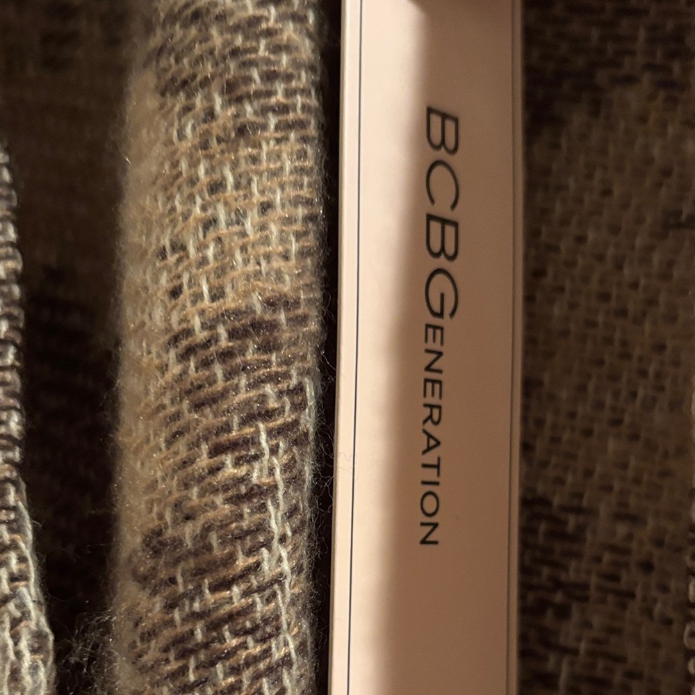 BCBGeneration Tan and Brown Patterned Poncho NWT - image 2